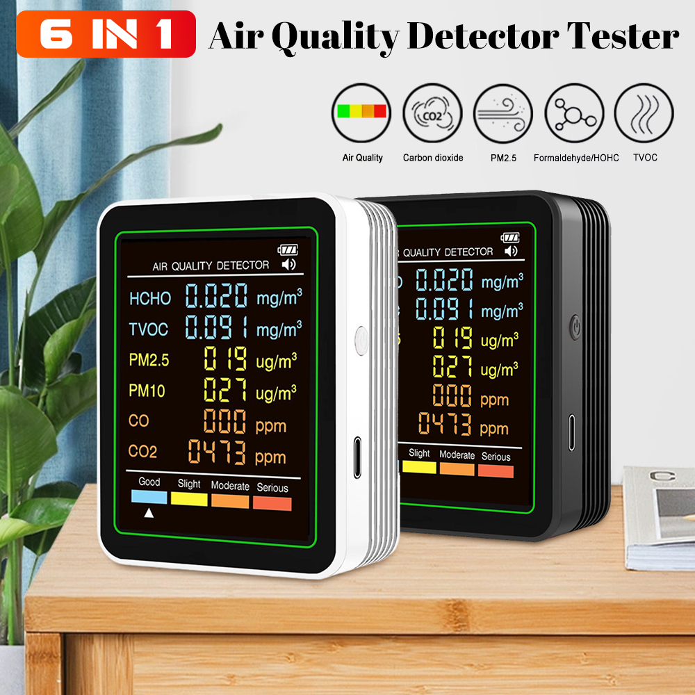 Woodworking Apps - 6in1 Air Quality Detector Tester Real-Time