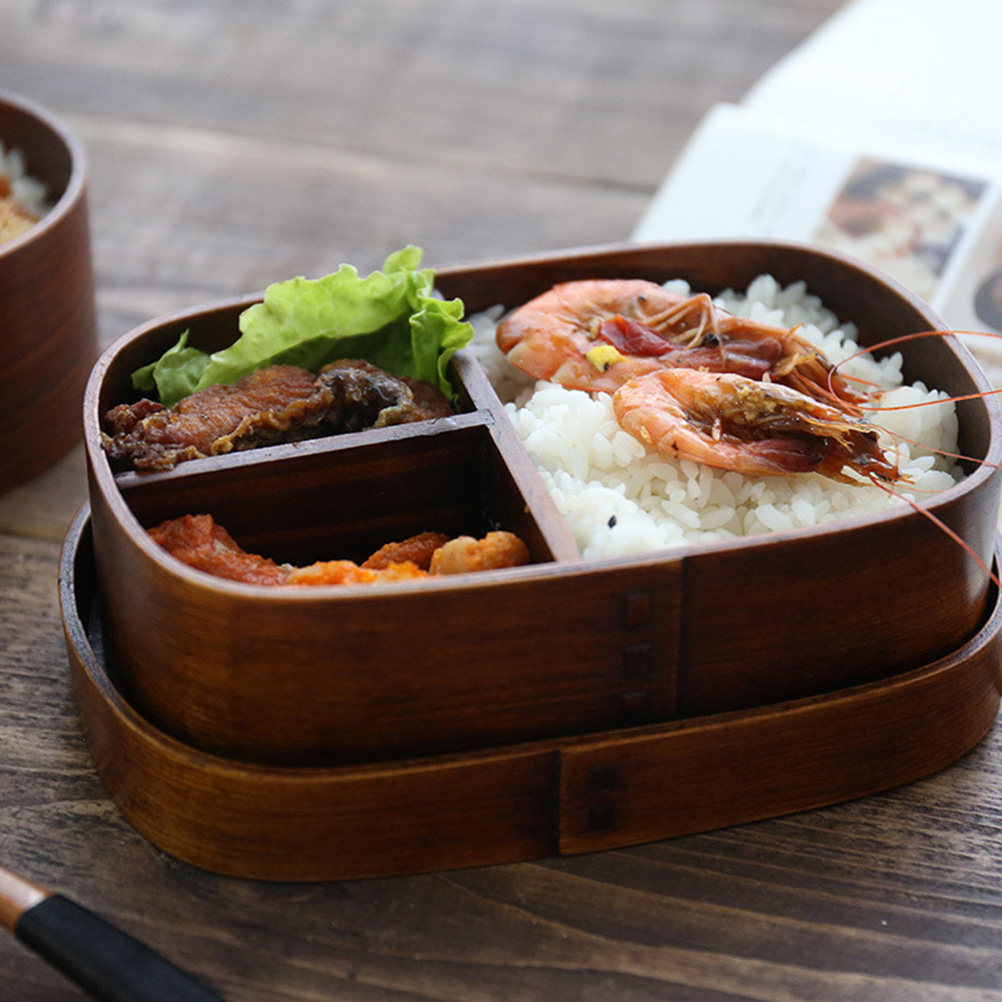 Woodworking Box - 1Pcs Natural Wood Bento Box High