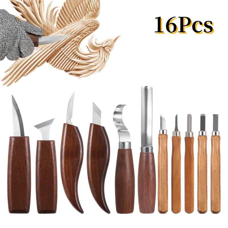 Woodworking Kits For Beginners - Wood Carving Kit 16PCS Wood Carving