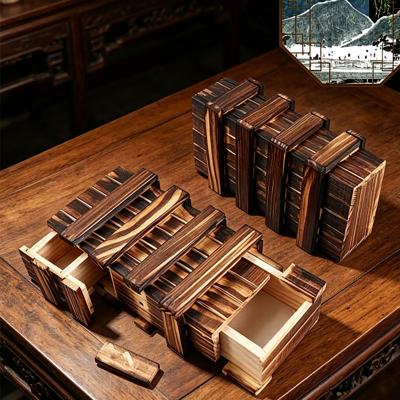 Woodworking Kids Toys - Classic 3D Brain Teaser Wooden Puzzle