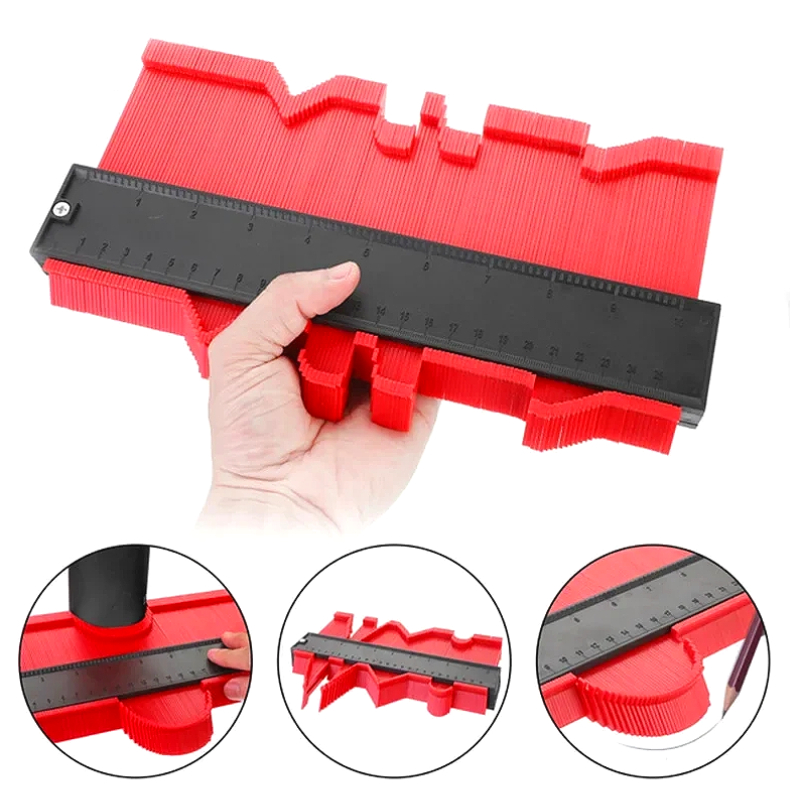 Woodworking Project Plans - 1Pcs Ruler Cutting Irregular Contour Gauge
