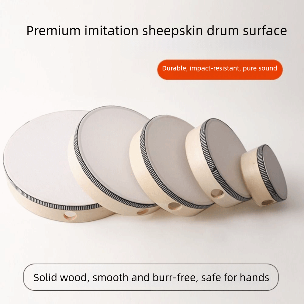 Woodworking Hobbies - Instrument 4/6/8/10 Inch Wooden Hand Drum