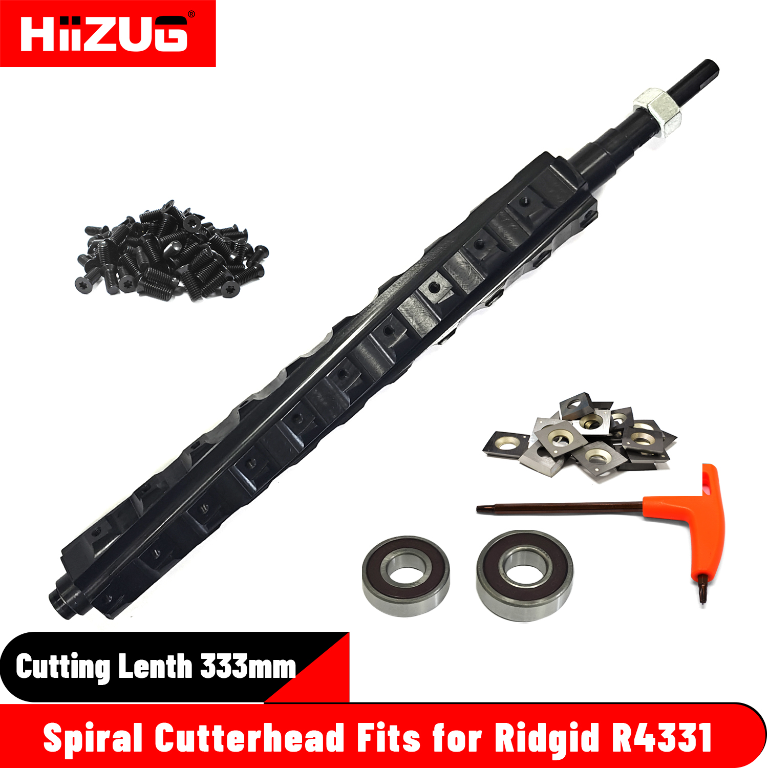 Woodworking Thicknesser - Rigid R4331 Planer Helical Spiral Cutter