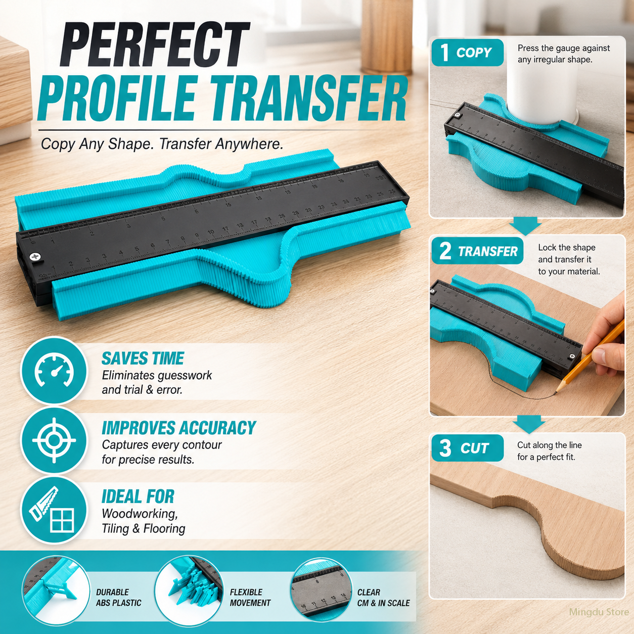Woodworking Project Plans - 10 Inch Contour Gauge Profile Duplicator,