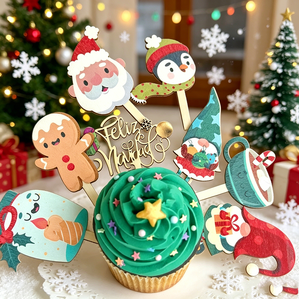 Spanish Festive Printed Wooden - Woodworking Xmas Decorations incelemesi ve fiyatı
