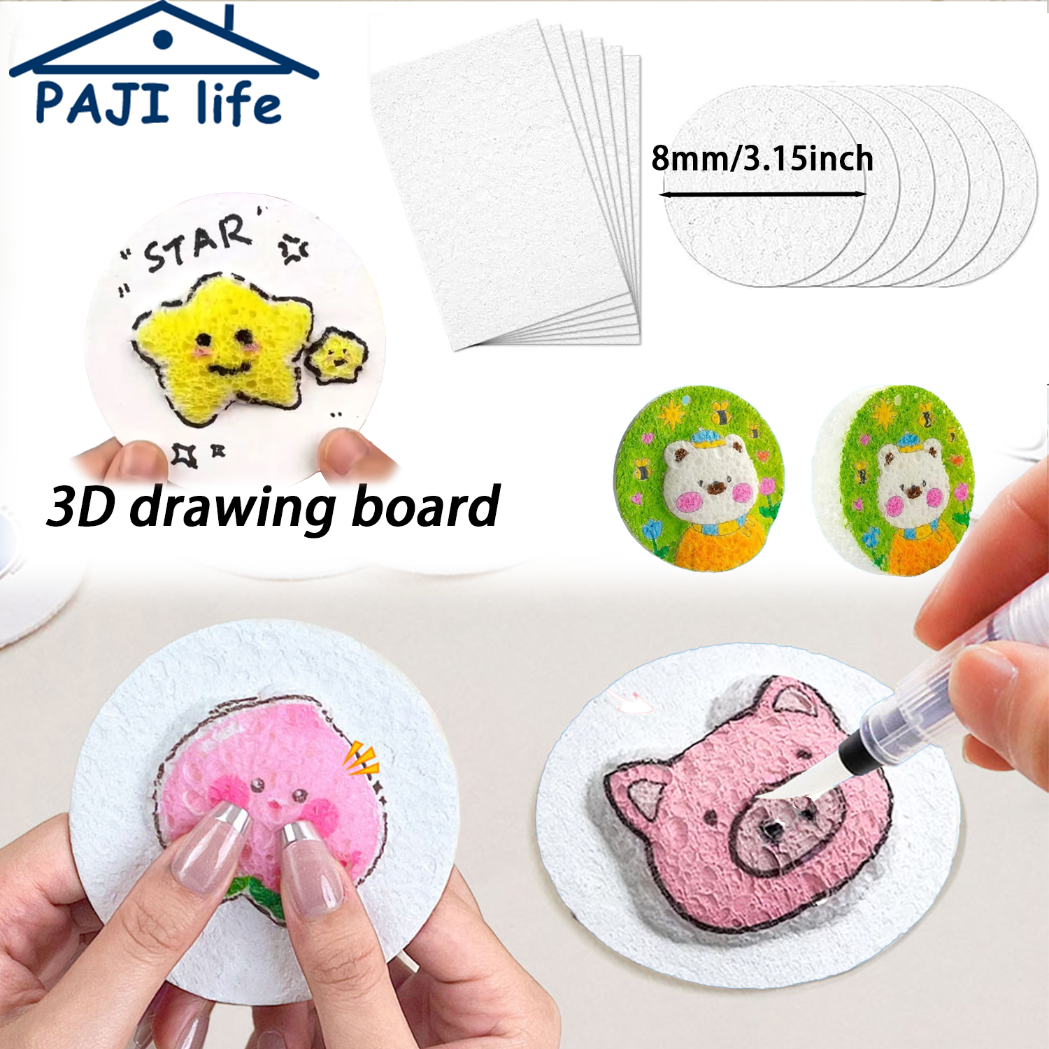 3D Puffy Foam Texture Painting - Woodworking Kids Toys incelemesi ve fiyatı