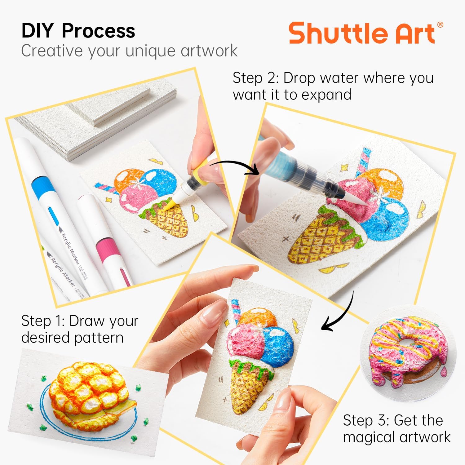 3D Puffy Foam Texture Painting - Woodworking Kids Toys incelemesi ve fiyatı