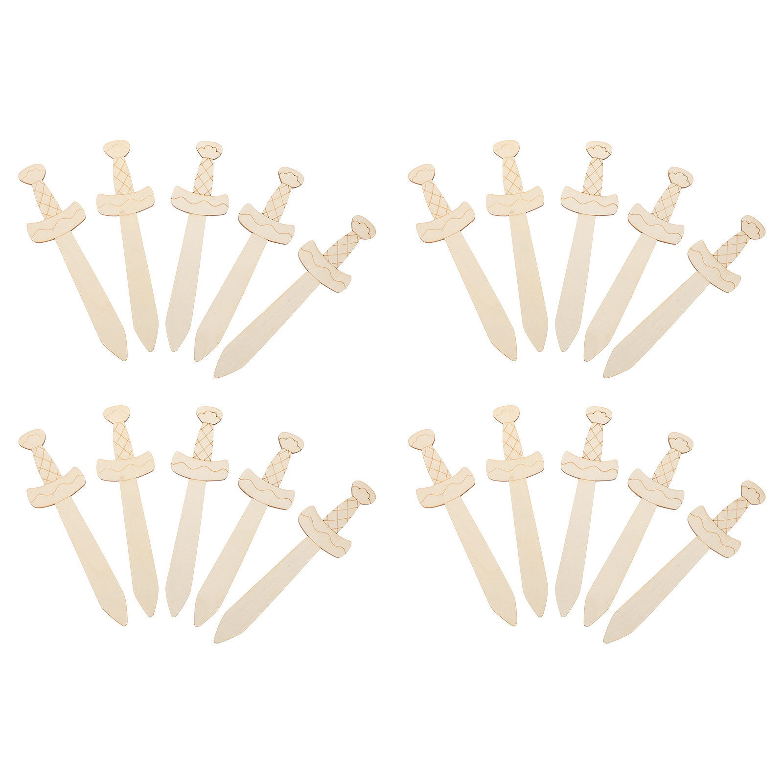20Pcs Unfinished Wooden Swords - Woodworking Hobbies incelemesi ve fiyatı