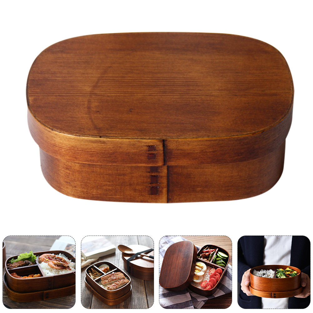 1Pcs Natural Wood Bento Box Hi - Woodworking Box incelemesi ve fiyatı
