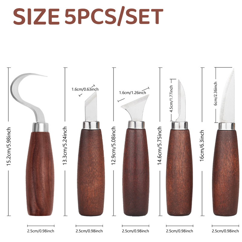5pcs tools for wood carving Ch - Woodworking Knife incelemesi ve fiyatı