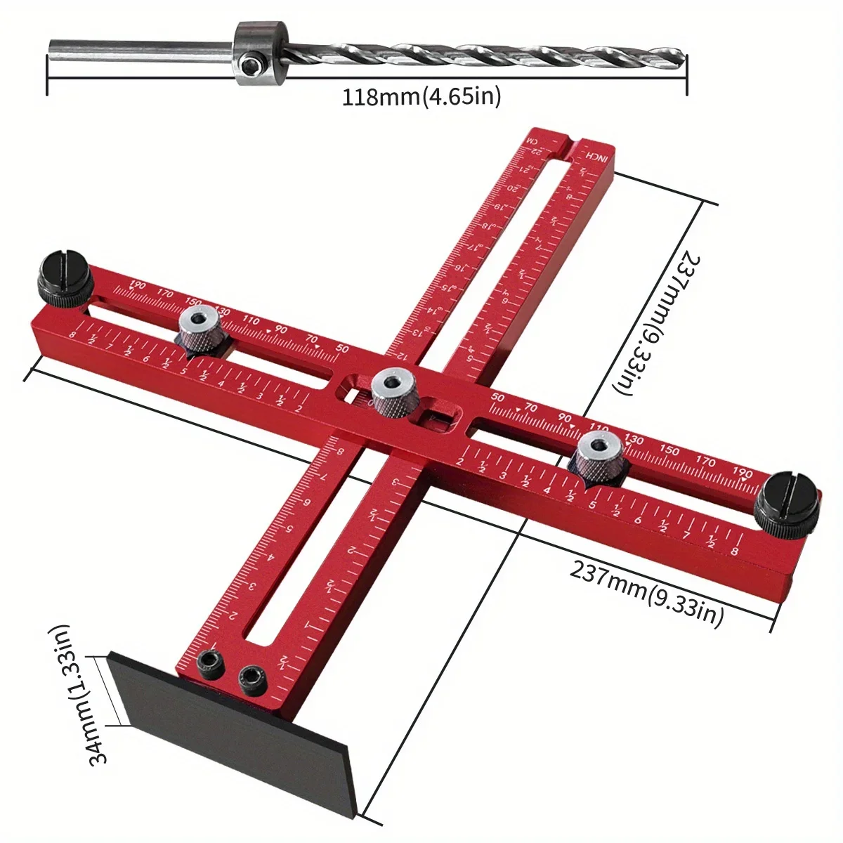 Cabinet Hardware Jig Aluminum  - Woodworking Project Plans incelemesi ve fiyatı