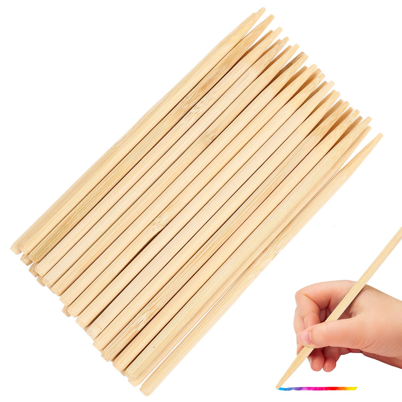 30pcs Scratch Bamboo Pens Wax  - Woodworking Kids Toys incelemesi ve fiyatı