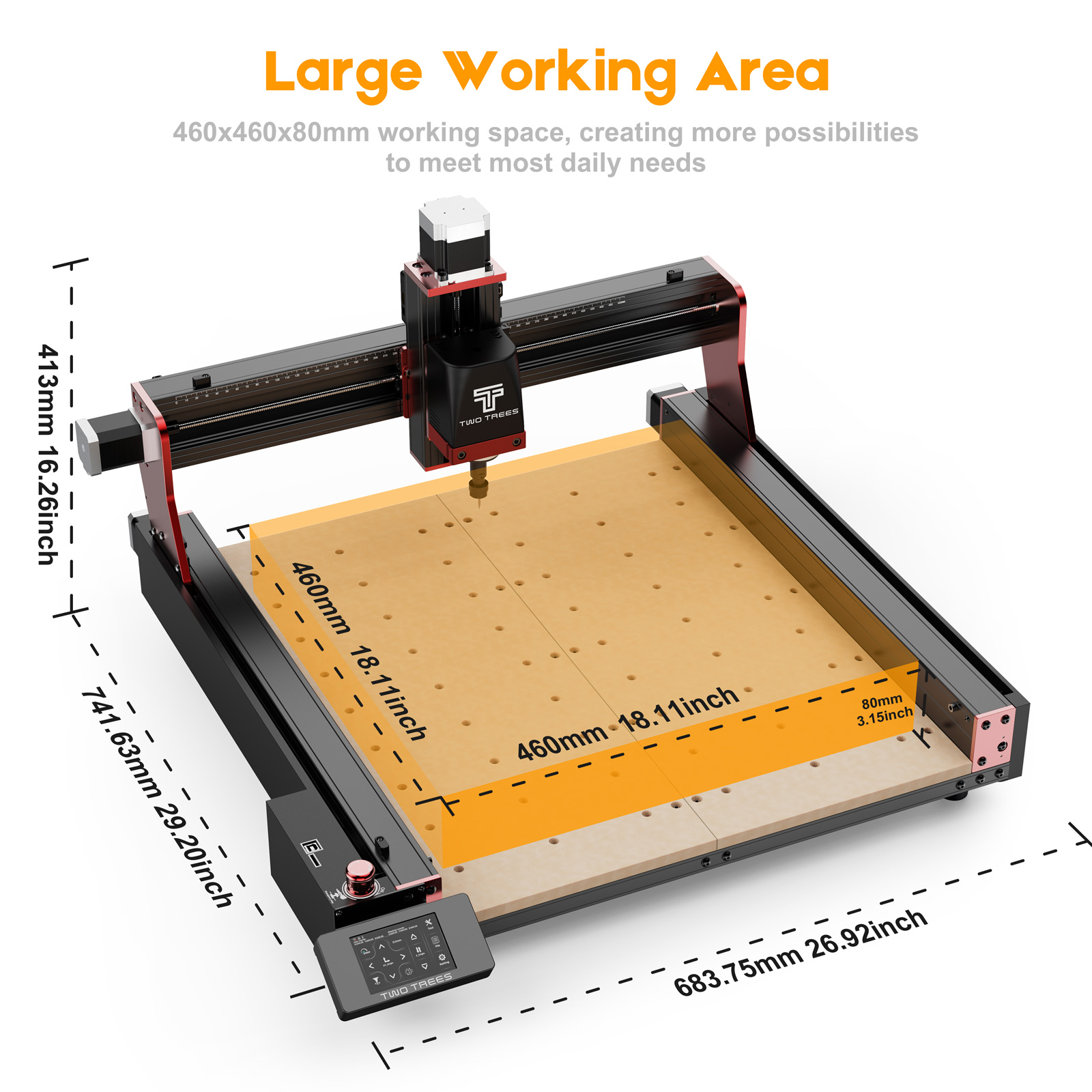 TWOTREES TTC450 pro CNC woodwo - Xyz Woodworking incelemesi ve fiyatı