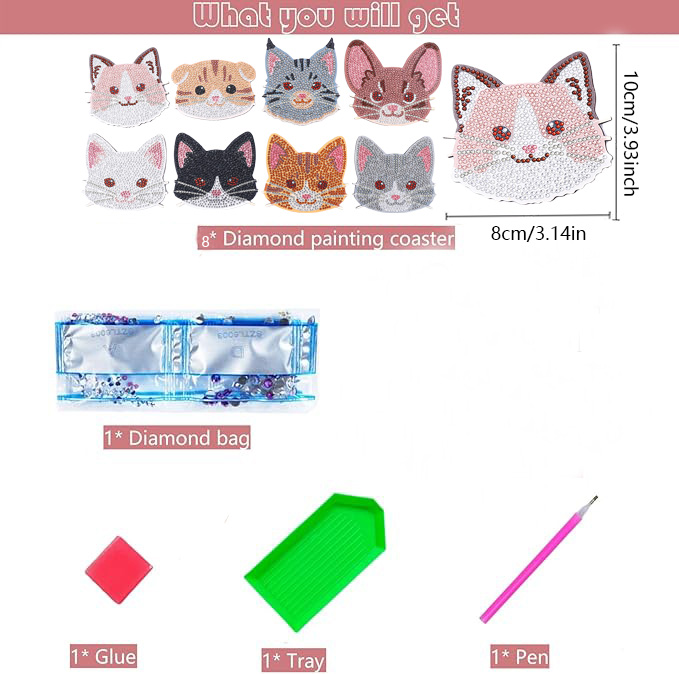 8 pieces DIY diamond painting  - Woodworking Hobbies incelemesi ve fiyatı