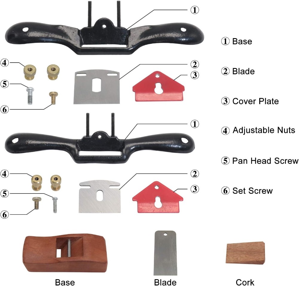 2pcs Adjustable Spokeshave wit - Spokeshave Flat incelemesi ve fiyatı