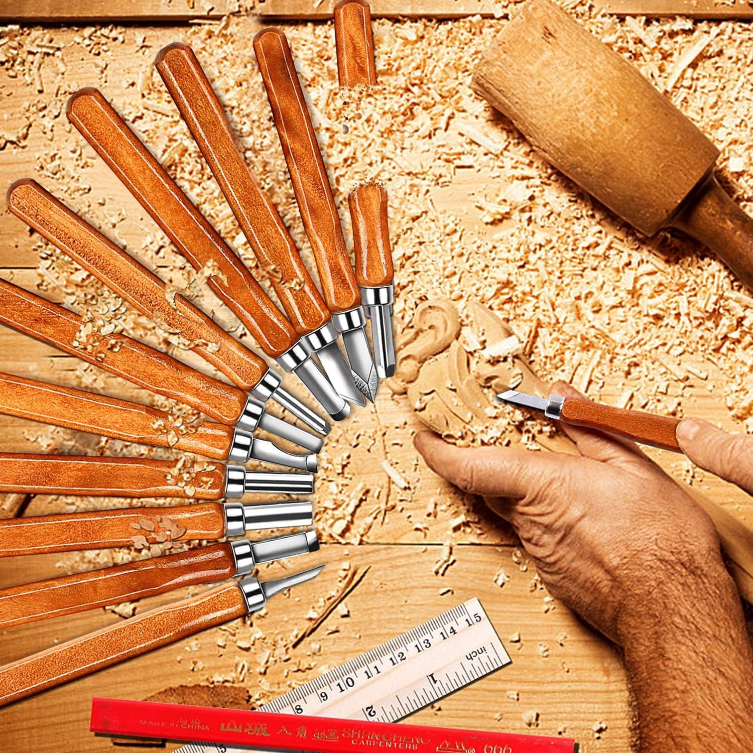 Wood Carving Knife Set 20 PCS  - Woodworking Kits For Beginners incelemesi ve fiyatı