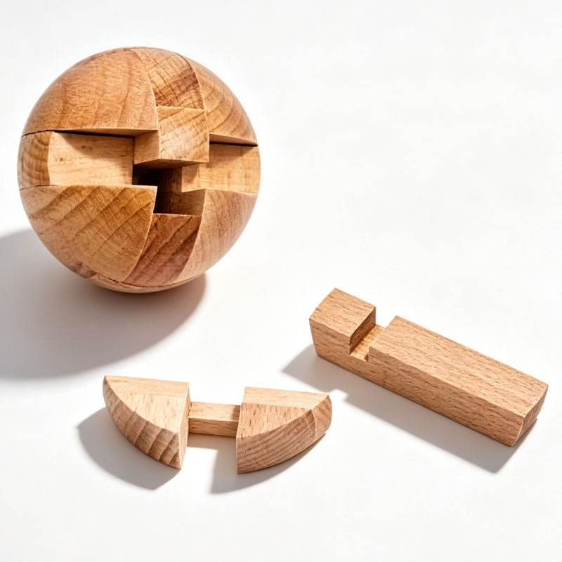 Classic Wooden Puzzle Ball Mag - Woodworking Kids Toys incelemesi ve fiyatı