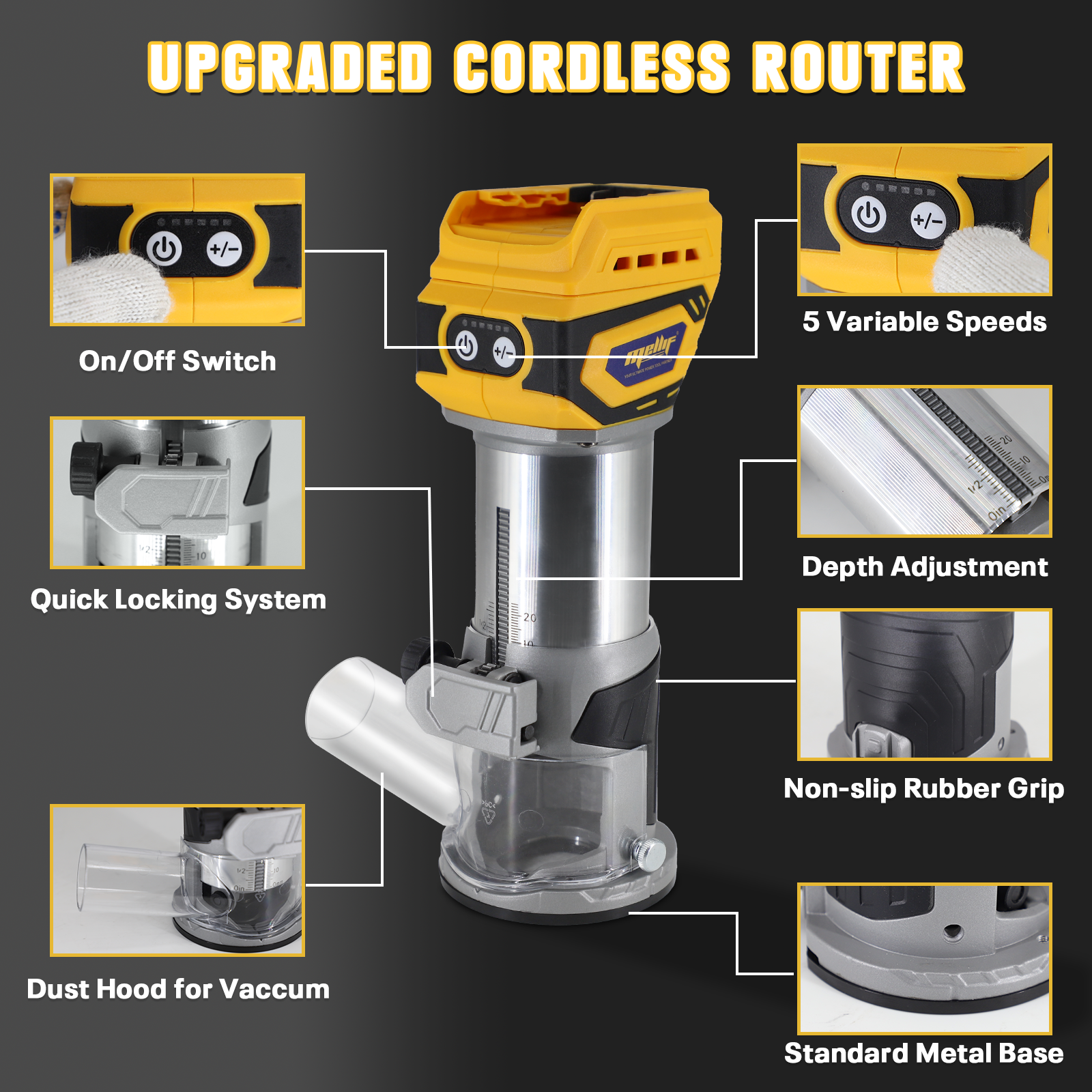 Mellif Cordless Compact Router - Router Plane Hand incelemesi ve fiyatı