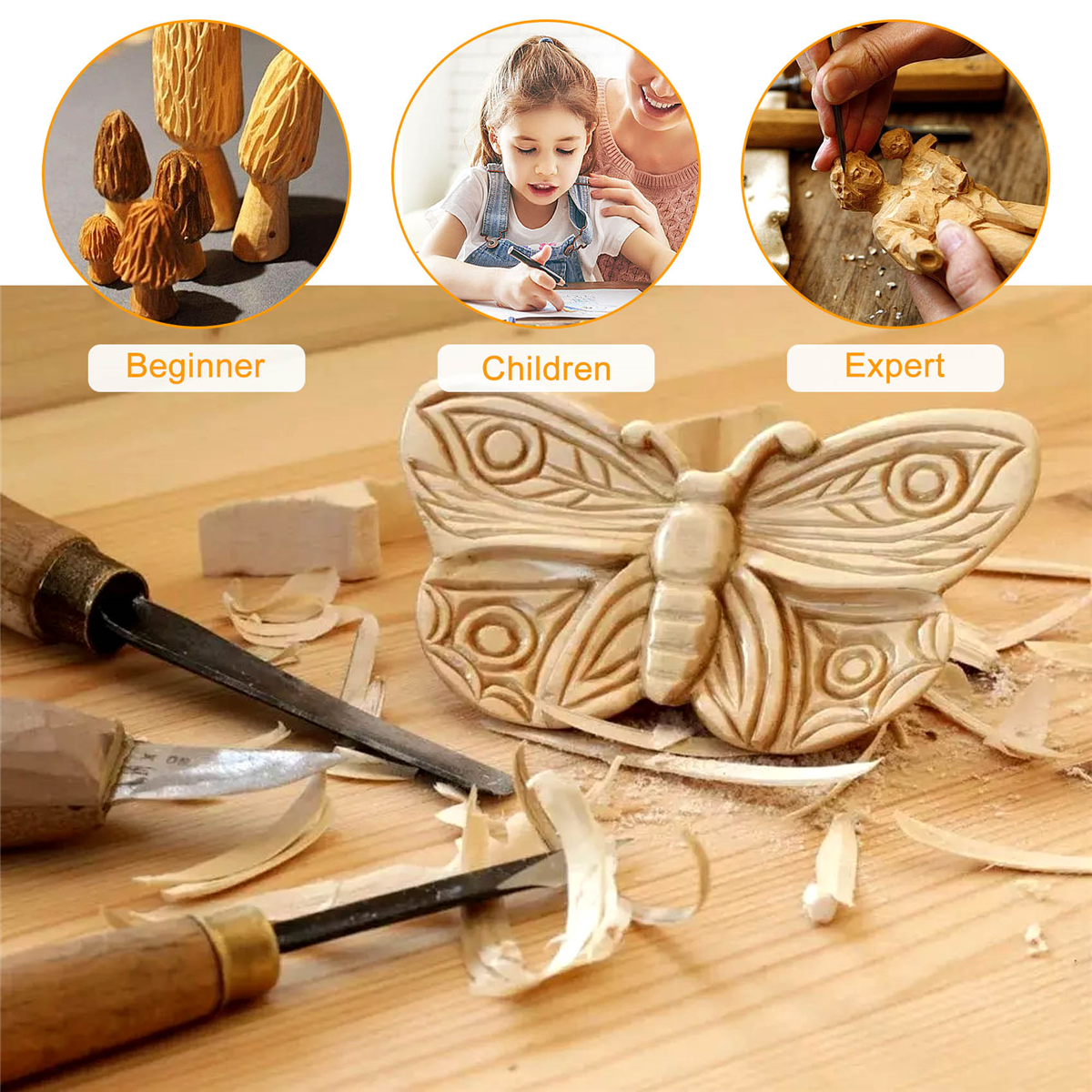 ABKM 6Pcs Basswood Carving Blo - Woodworking Kits For Beginners incelemesi ve fiyatı