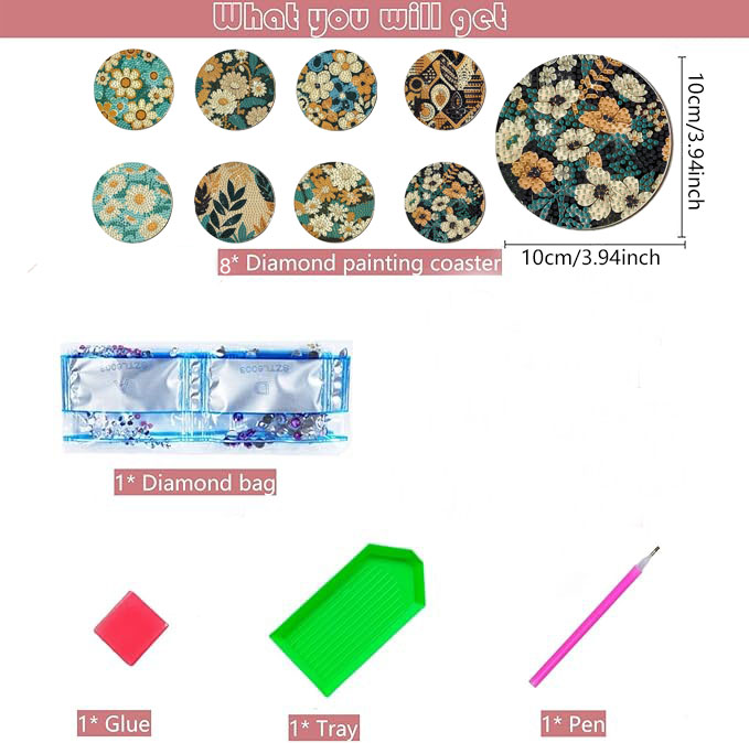 8 pieces DIY diamond Painting  - Woodworking Hobbies incelemesi ve fiyatı