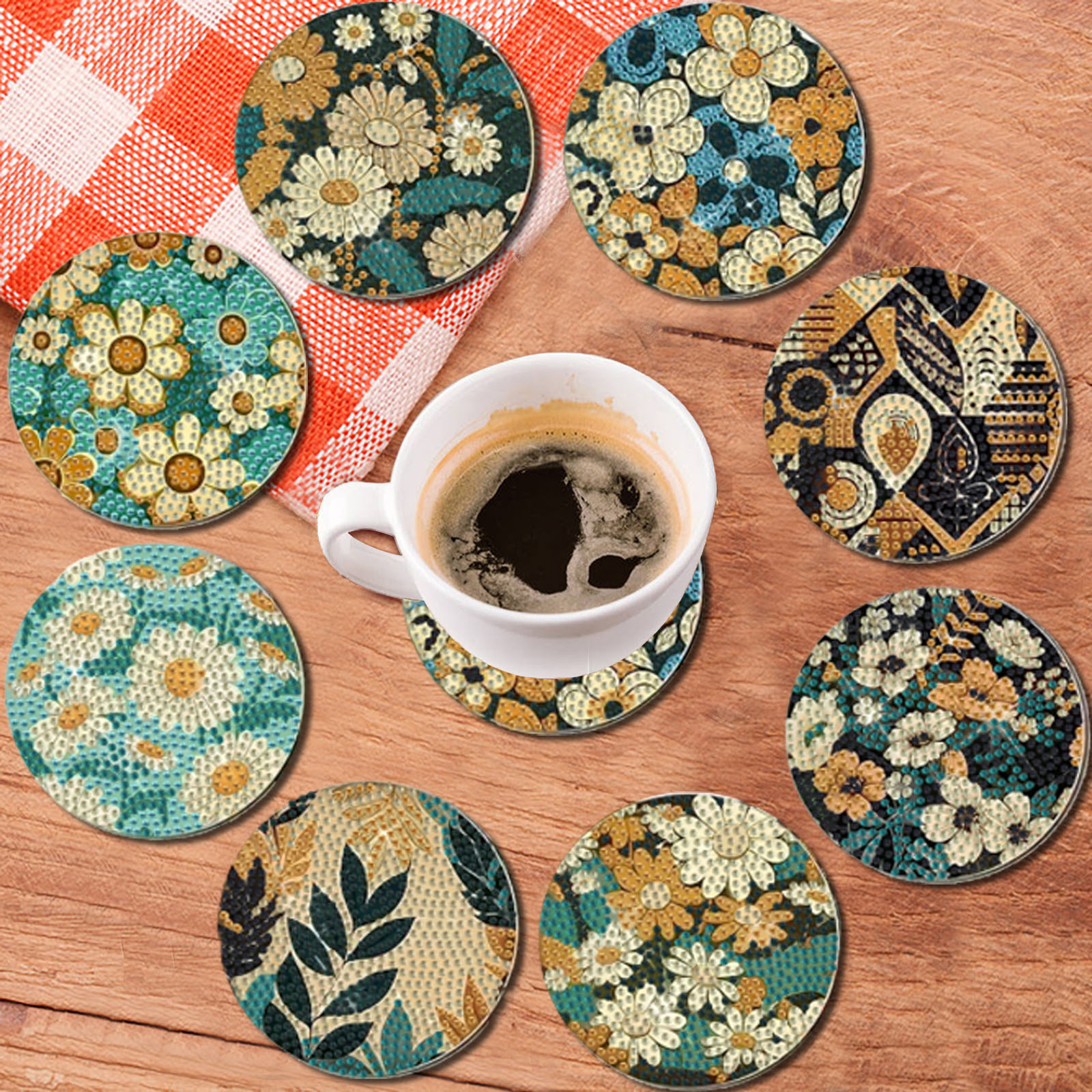 8 pieces DIY diamond Painting  - Woodworking Hobbies incelemesi ve fiyatı